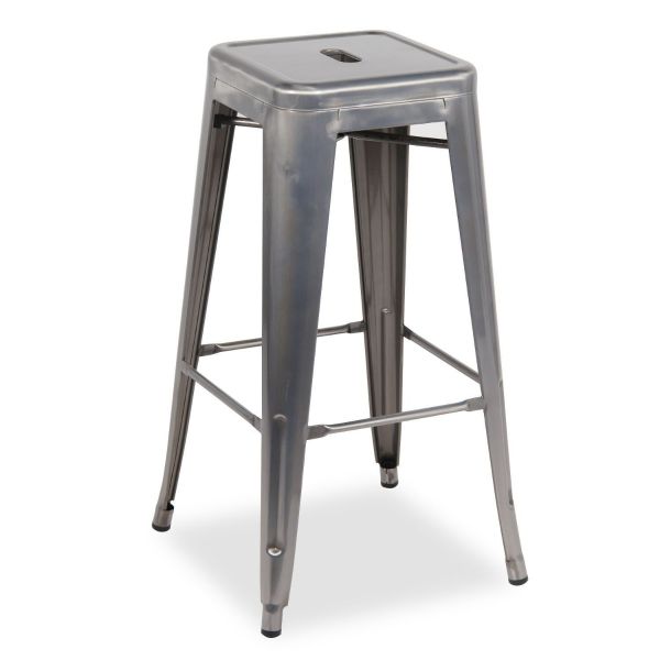 French Bistro Mid Height Stool (Clear Lacquer)