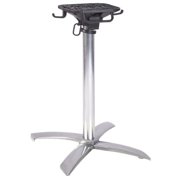 Aluminium Flip Top Dining Height Table Base (Chrome)