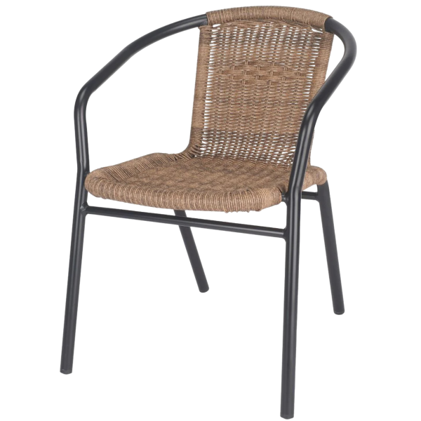 Brown Wicker Arm Chair
