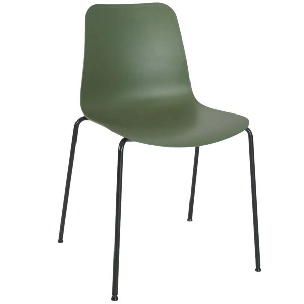 Time Four Leg Side Chair (Green/Black)