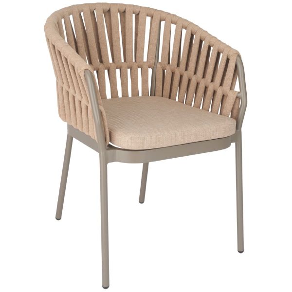 St Tropez Arm Chair (Taupe)