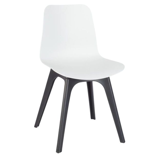 Time Arch Side Chair (White/Black)