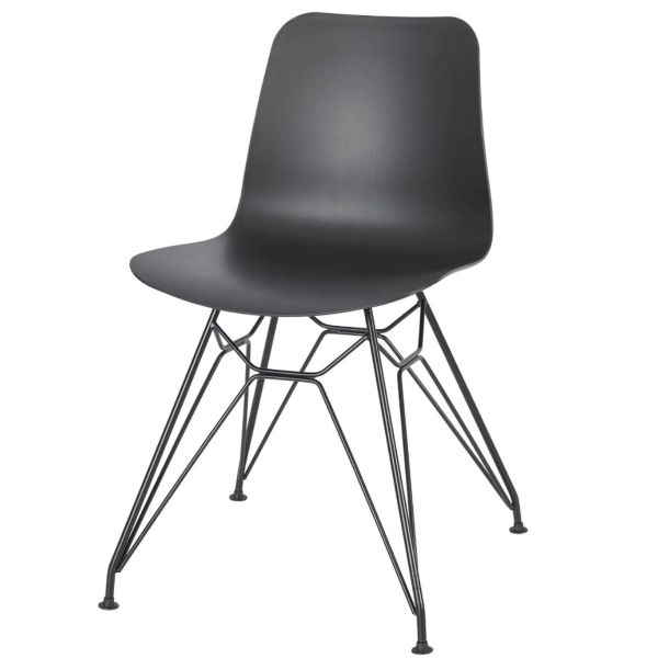 Time Metal Web Frame Side Chair (Black Frame)