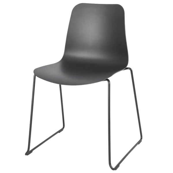 Time Skid Frame Side Chair (Black Frame)