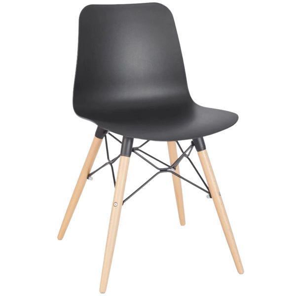 Time Web Frame Side Chair (Black/Beech)