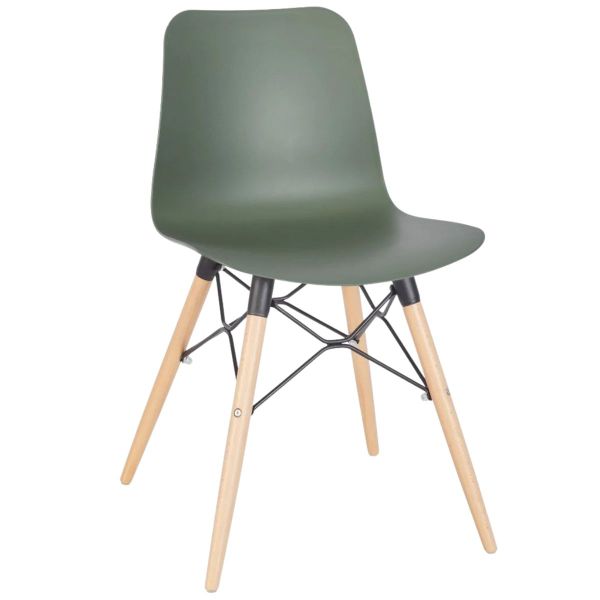 Time Web Frame Side Chair (Green/Beech)