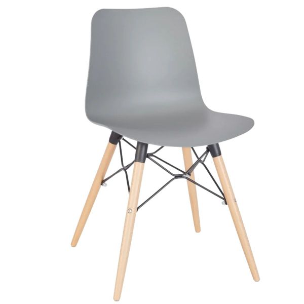 Time Web Frame Side Chair (Grey/Beech)