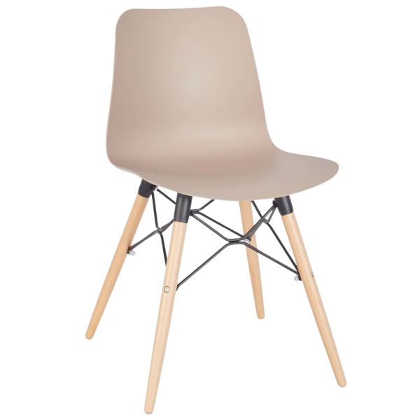 Time Web Frame Side Chair (Taupe/Beech)
