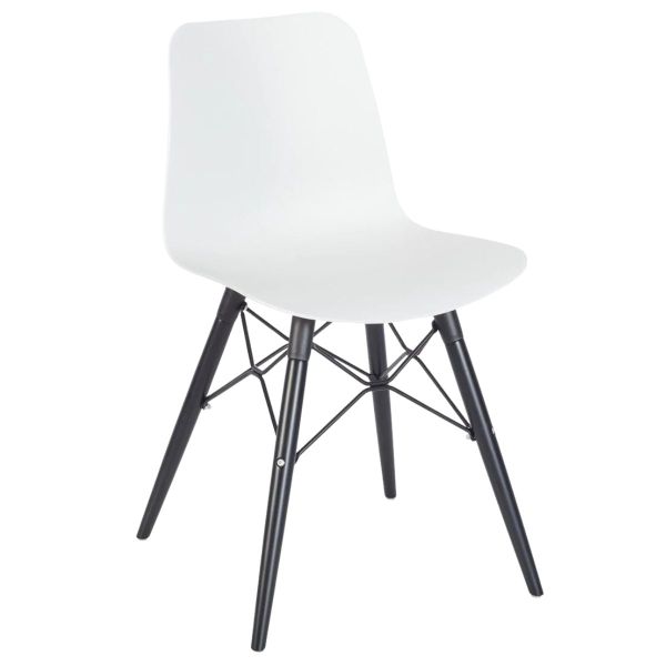 Time Web Frame Side Chair (White/Black)
