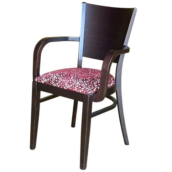 Atlantic Solid Back Open Arm Stacking Carver Chair 