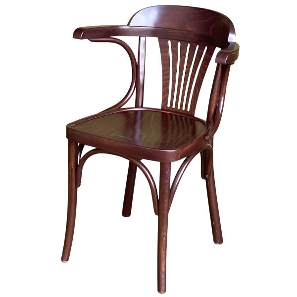 Bentwood Fan Back Open Arm Carver Chair