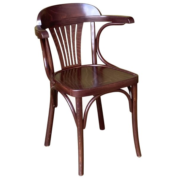 Bentwood Fan Back Open Arm Carver Chair