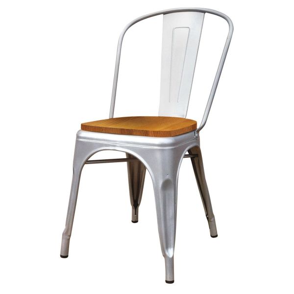 Bistro Wooden Seat Side Chair