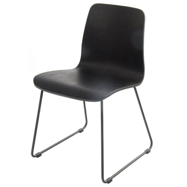 Copenhagen Skid Base Side Chair (Black)