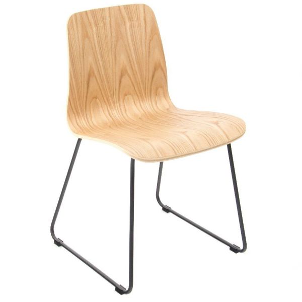 Copenhagen Skid Base Side Chair (Clear Lacquer)