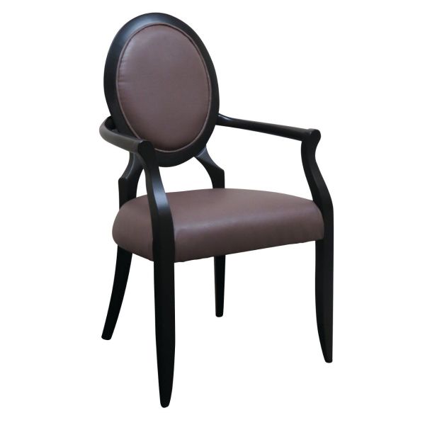 Flower Open Arm Carver Chair