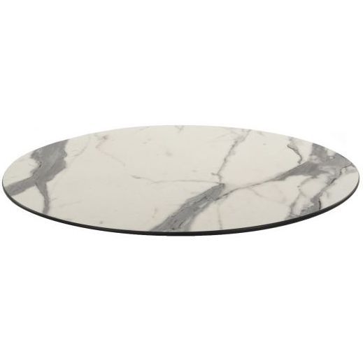 Compact Laminate Table Top Round - 70 in White Marble