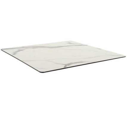 Compact Laminate Square Table Top - 700mm x 700mm (White Marble)