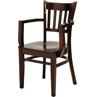 Holt Solid Seat Open Arm Carver Chair