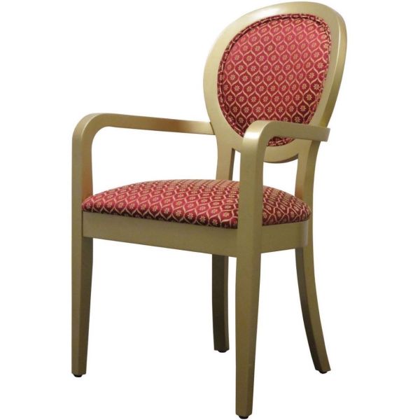 King Louis Open Arm Carver Chair