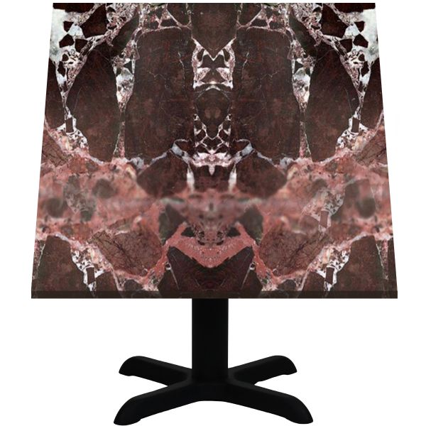 Marble Square & Rectangle Table Tops (Rosso Levanto)