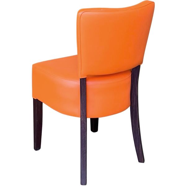 Memphis Standard Side Chair (Vena Orange / Walnut)