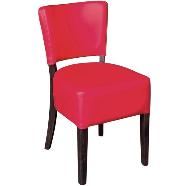 Memphis Standard Side Chair (Vena Red / Walnut)