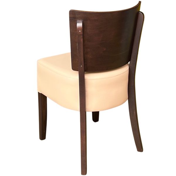 Memphis Solid Back Side Chair (Cappuccino / Dark Walnut)