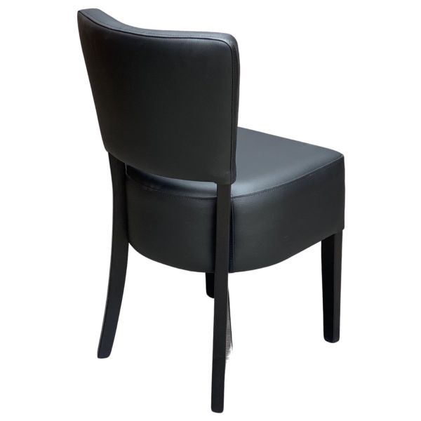 Memphis Standard Side Chair  (Vena Black / Walnut)