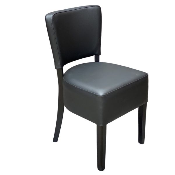 Memphis Standard Side Chair  (Vena Black / Walnut)