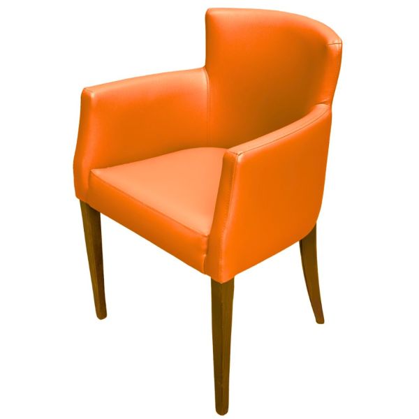 Omega Carver Chair (Orange / Walnut)
