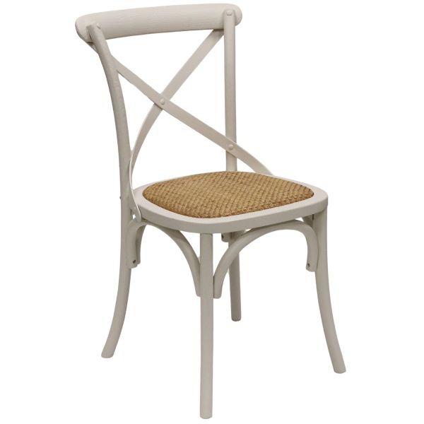 Palm Hessian Side Chair (White)