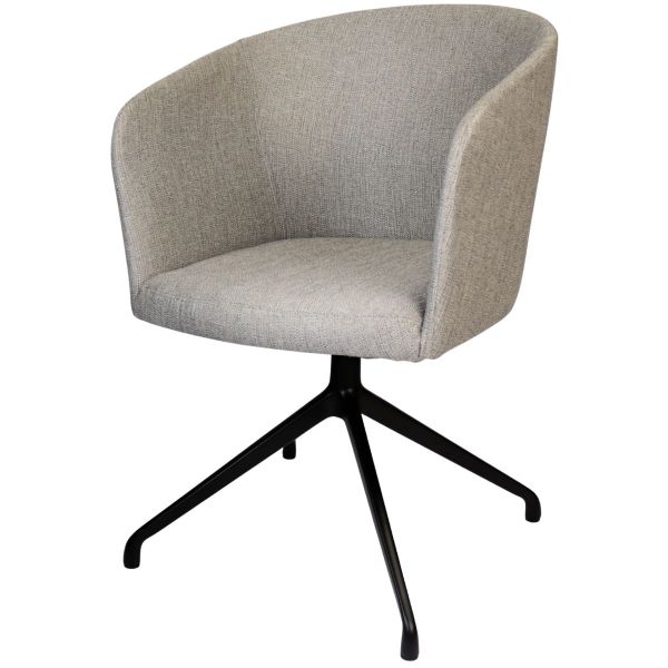 Ratio Swivel Metal Leg Carver Chair