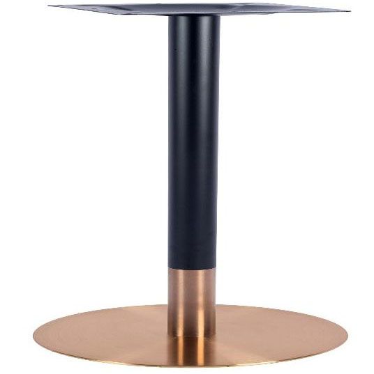 Zeus Round Small Coffee Height Table Base (Rose Gold / Black)