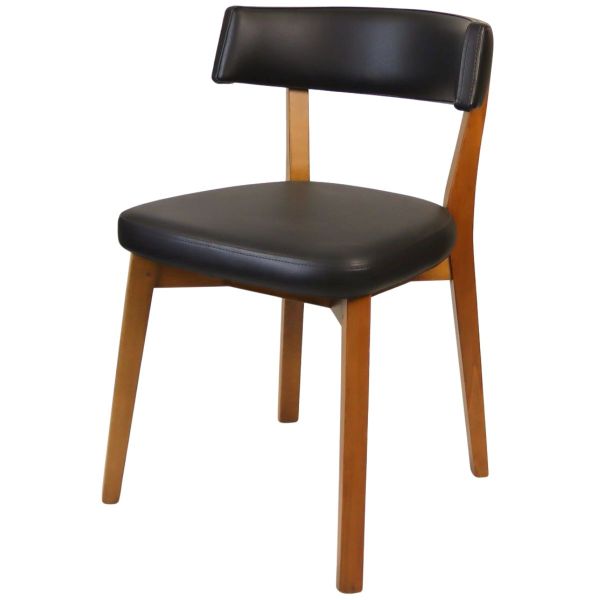 Soren Side Chair (Black / Dark Oak)