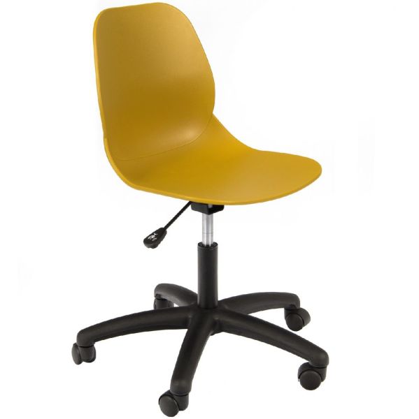 Space Swivel Side Chair (Mustard / Black Base)