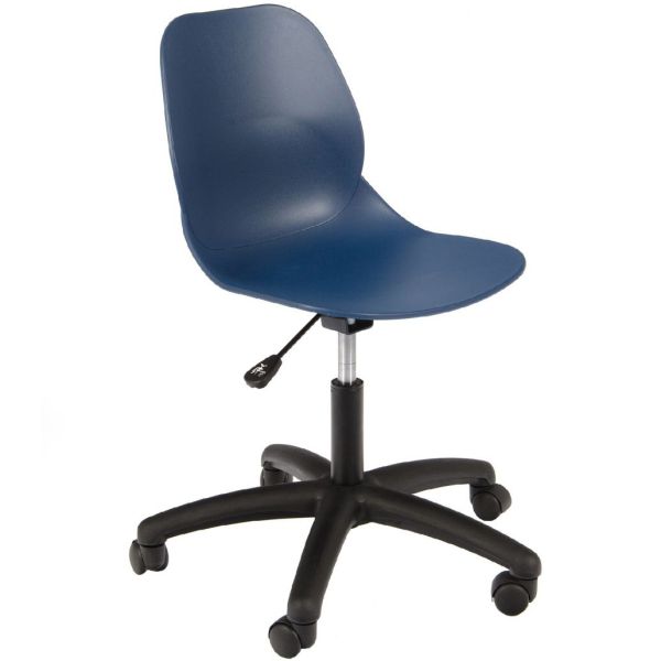 Space Swivel Side Chair (Navy / Black Base)