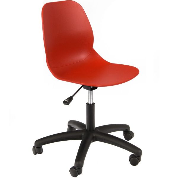 Space Swivel Side Chair ( Red / Black Base)
