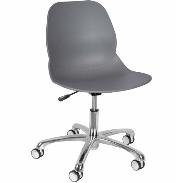 Space Swivel Side Chair (Eco Grey / Chrome Base)