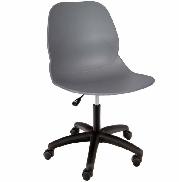 Space Swivel Side Chair (Eco Grey / Black Base)