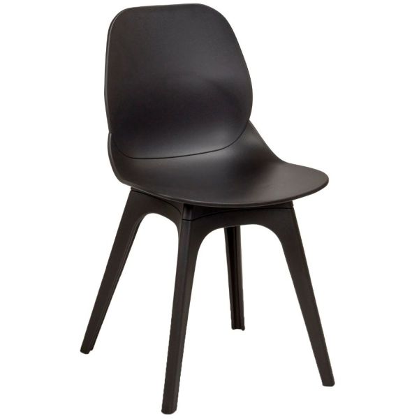 Space Arch Frame Side Chair (Black/ Black Base)