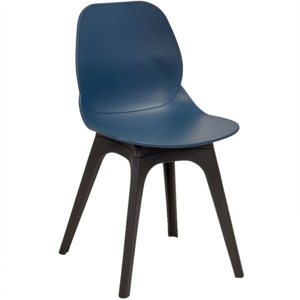 Space Arch Frame Side Chair (Navy/ Black Base)