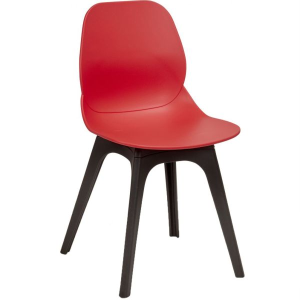 Space Arch Frame Side Chair (Red/ Black Base)