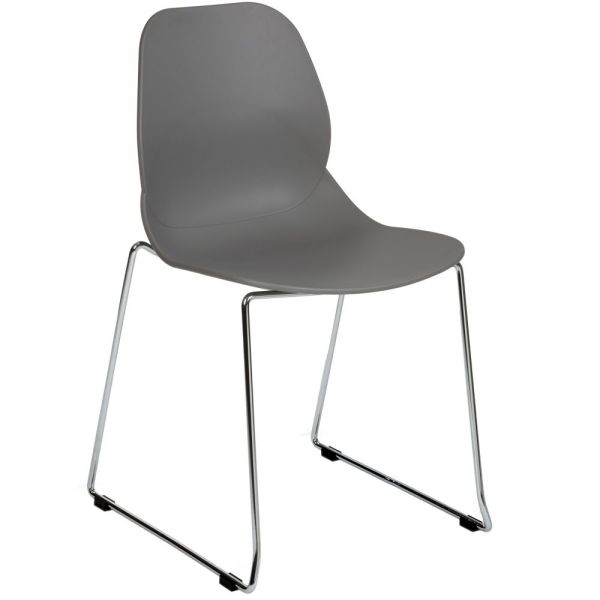 Space Skid Frame Side Chair (Grey)