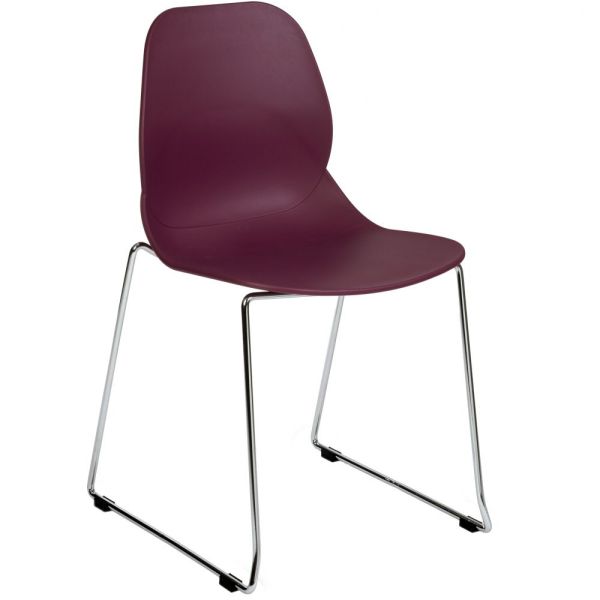 Space Skid Frame Side Chair (Red)