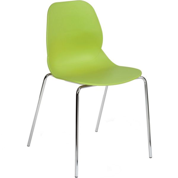 Space Four Metal Leg Side Chair (Lime)