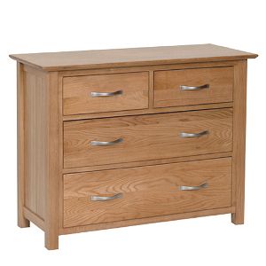Solid Oak Two Over Two Chest