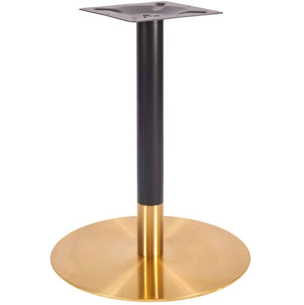 Zeus Round Large Dining Height Table Base (Brass / Black)