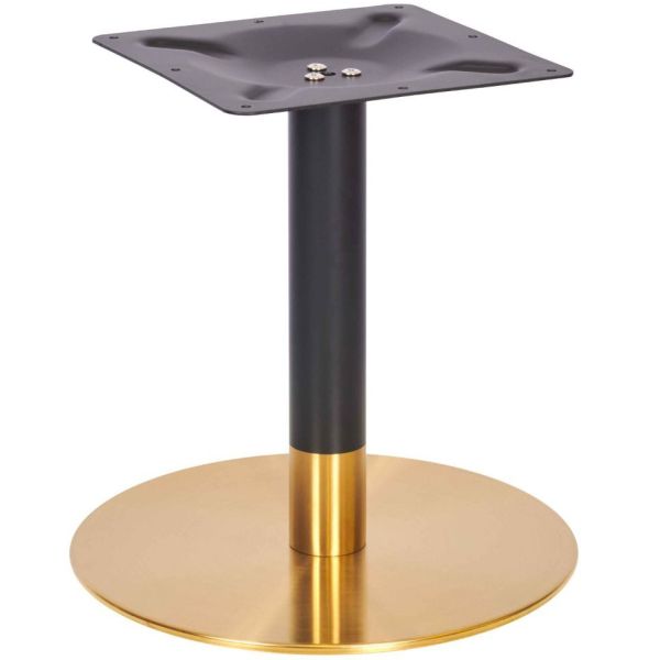 Zeus Round Small Coffee Height Table Base (Brass / Black)