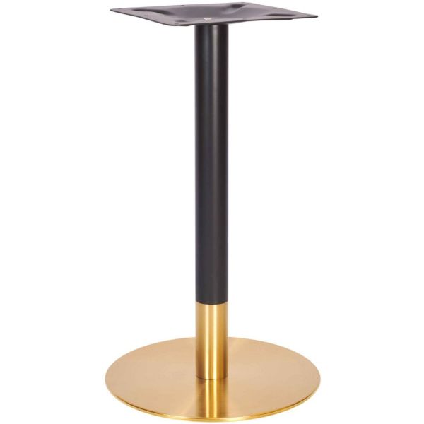 Zeus Round Small Dining Height Table Base (Brass / Black)
